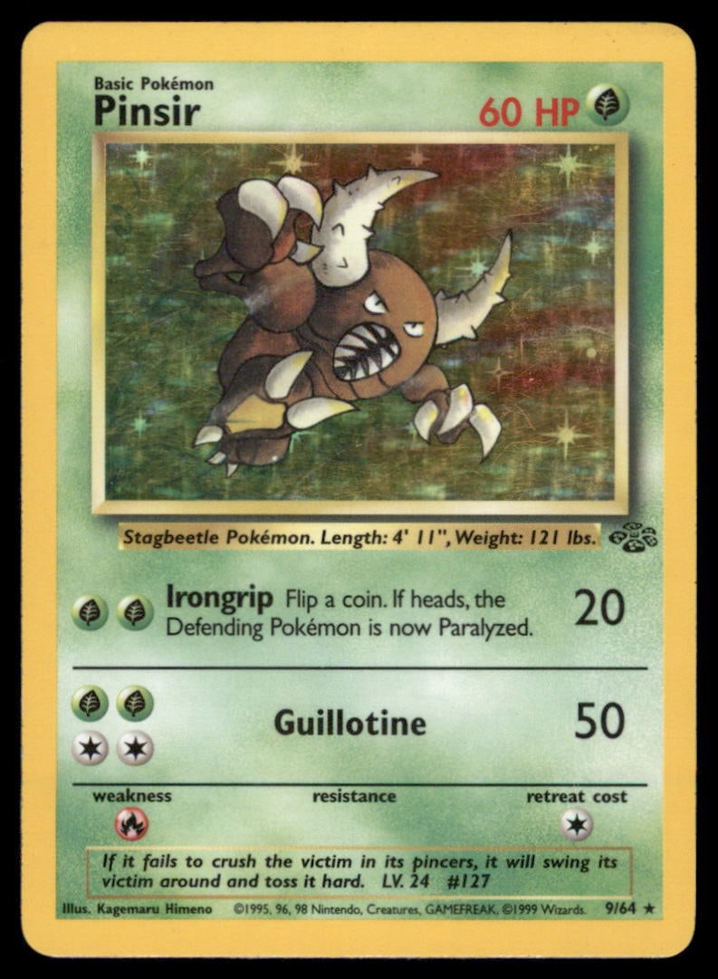 Pinsir 9/64 Holo Jungle Pokemon Card Unlimited Holo (1 of 2)