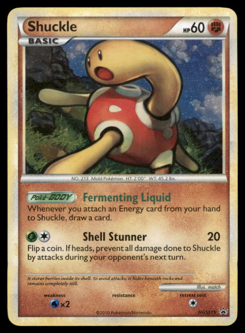 Shuckle HGSS15 HGSS Black Star Promos Pokemon Card: We offer combined shipping on multiple items. Buyers may also arrange their own shipping. LiveShipping is a separate and independent option for shipping that is NOT a part of the auction house or thei