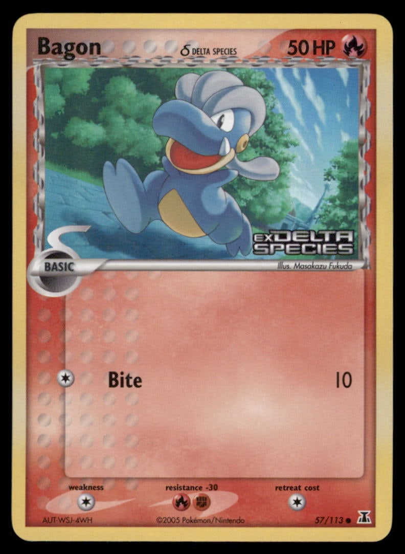 Bagon Stamped 57/113 Delta Species Pokemon Card Reverse Holo: We offer combined shipping on multiple items. Buyers may also arrange their own shipping. LiveShipping is a separate and independent option for shipping that is NOT a part of the auction house or thei