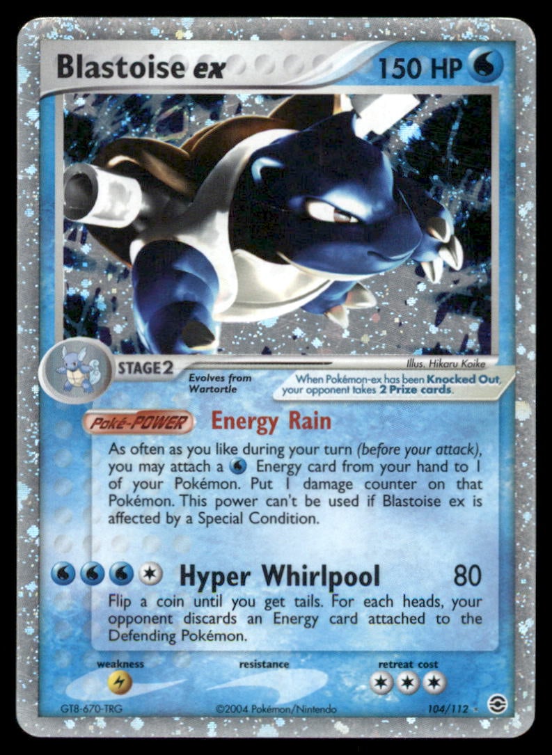 Blastoise ex 104/112 Holo FireRed & LeafGreen Pokemon Card Holo: We offer combined shipping on multiple items. Buyers may also arrange their own shipping. LiveShipping is a separate and independent option for shipping that is NOT a part of the auction house or thei