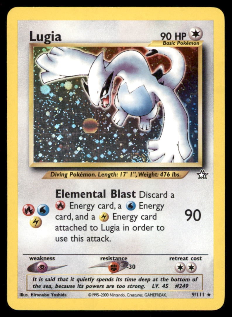 Lugia 9/111 Holo Neo Genesis Pokemon Card Unlimited Holo: We offer combined shipping on multiple items. Buyers may also arrange their own shipping. LiveShipping is a separate and independent option for shipping that is NOT a part of the auction house or thei
