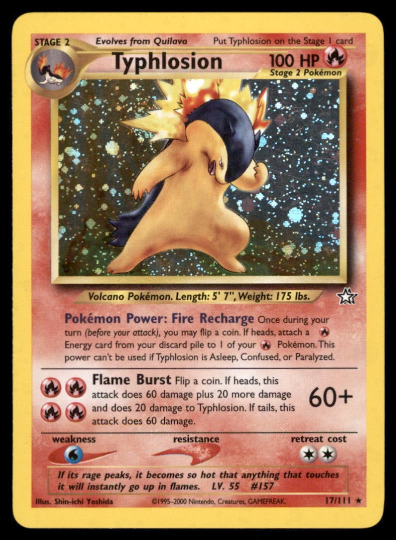 Typhlosion 17/111 Holo Neo Genesis Pokemon Card Unlimited Holo (1 of 2)