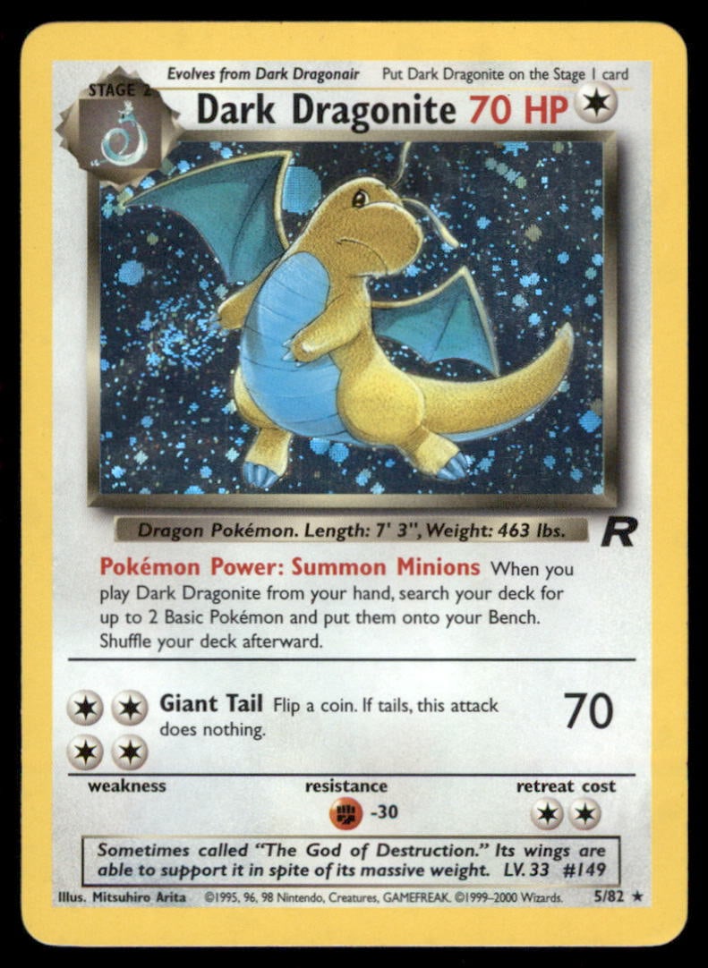 Dark Dragonite 5/82 Holo Team Rocket Pokemon Card Unlimited Holo: We offer combined shipping on multiple items. Buyers may also arrange their own shipping. LiveShipping is a separate and independent option for shipping that is NOT a part of the auction house or thei