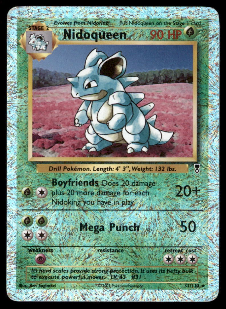 Nidoqueen 32/110 Legendary Collection Pokemon Card Reverse Holo: We offer combined shipping on multiple items. Buyers may also arrange their own shipping. LiveShipping is a separate and independent option for shipping that is NOT a part of the auction house or thei
