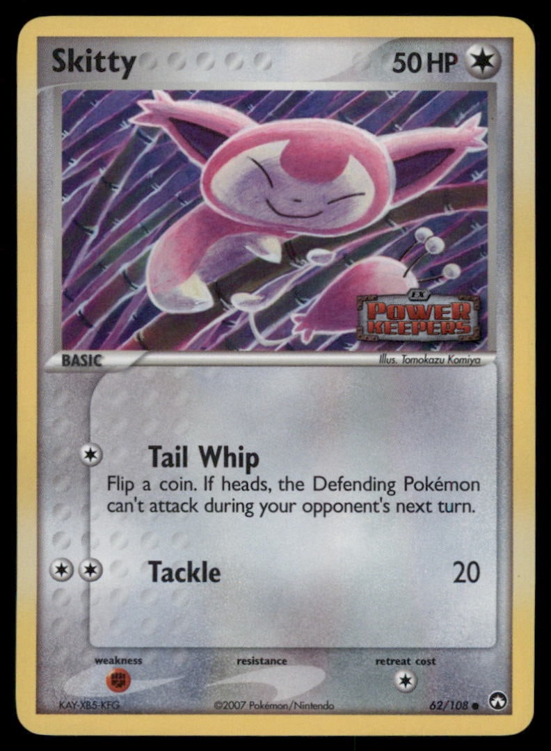 Skitty 62/108 Power Keepers Pokemon Card Reverse Holo: We offer combined shipping on multiple items. Buyers may also arrange their own shipping. LiveShipping is a separate and independent option for shipping that is NOT a part of the auction house or thei
