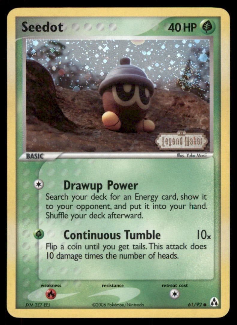 Seedot 61/92 Legend Maker Pokemon Card Reverse Holo (1 of 2)