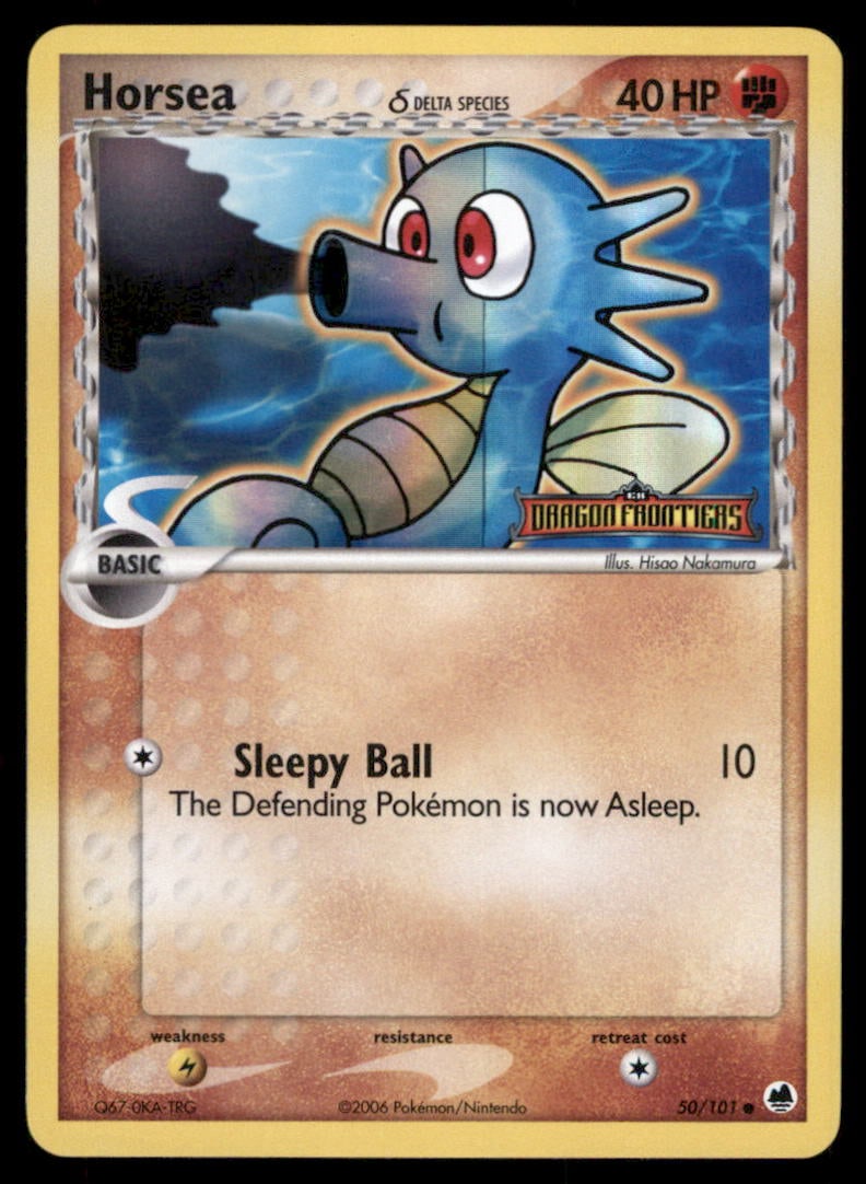 Horsea 50/101 Dragon Frontiers Pokemon Card Reverse Holo: We offer combined shipping on multiple items. Buyers may also arrange their own shipping. LiveShipping is a separate and independent option for shipping that is NOT a part of the auction house or thei