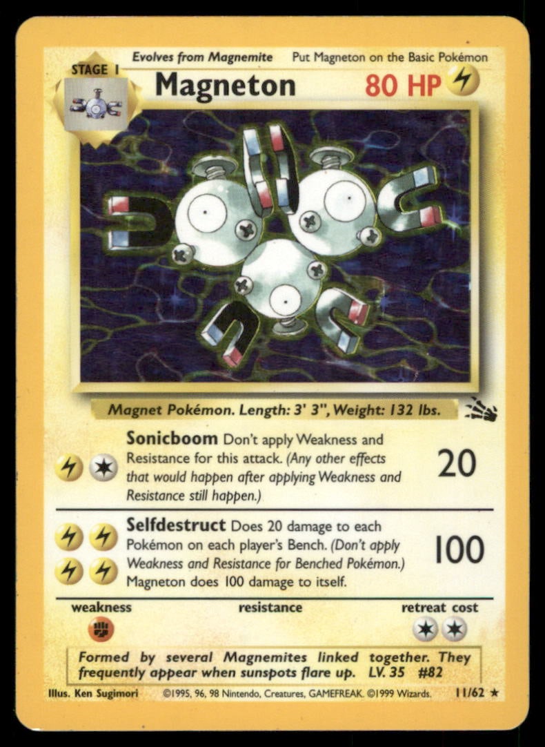 Magneton 11/62 Holo Fossil Pokemon Card: We offer combined shipping on multiple items. Buyers may also arrange their own shipping. LiveShipping is a separate and independent option for shipping that is NOT a part of the auction house or thei