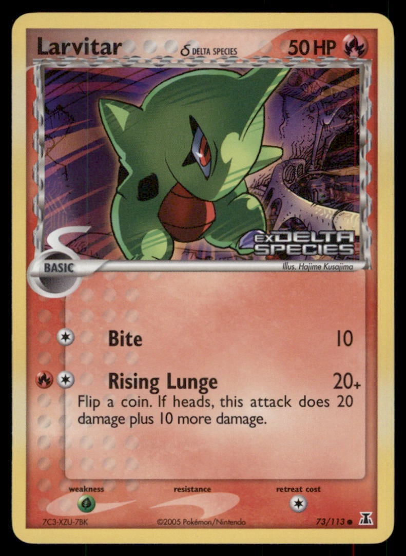 Larvitar (Delta Species Stamp) 73/113 Pokemon Card (1 of 2)
