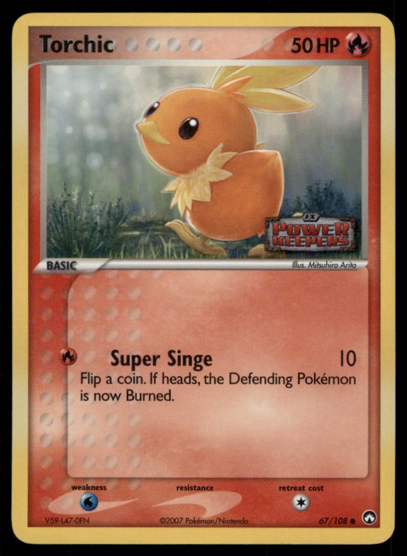 Torchic Stamped 67/108 Power Keepers Pokemon Card Reverse Holo (1 of 2)