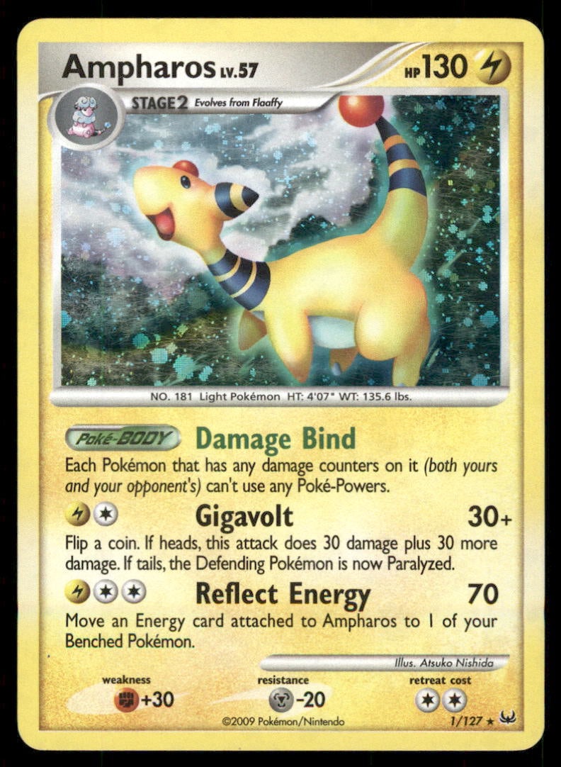 Ampharos 1/127 Holo Platinum Pokemon Card: We offer combined shipping on multiple items. Buyers may also arrange their own shipping. LiveShipping is a separate and independent option for shipping that is NOT a part of the auction house or thei