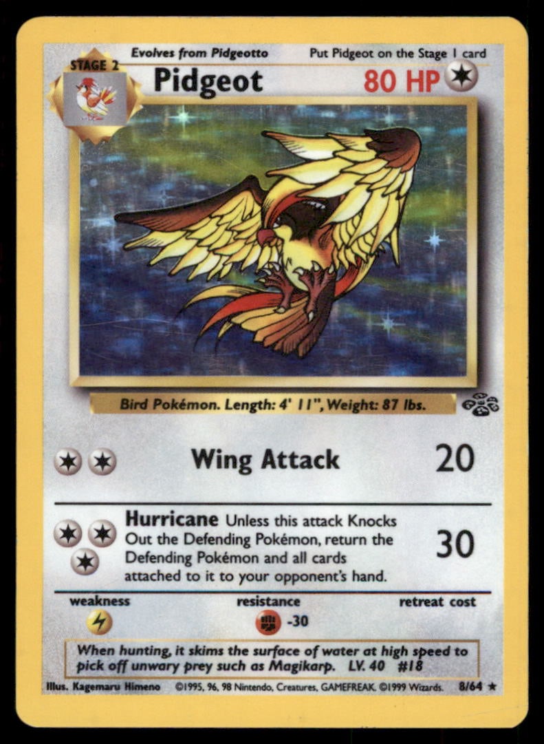 Pidgeot 8/64 Holo Jungle Pokemon Card: We offer combined shipping on multiple items. Buyers may also arrange their own shipping. LiveShipping is a separate and independent option for shipping that is NOT a part of the auction house or thei