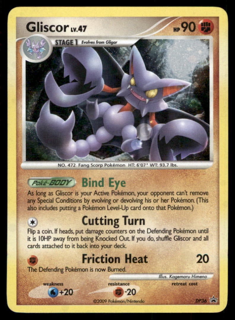 Gliscor DP36 Holo Diamond and Pearl Promos Pokemon Card: We offer combined shipping on multiple items. Buyers may also arrange their own shipping. LiveShipping is a separate and independent option for shipping that is NOT a part of the auction house or thei