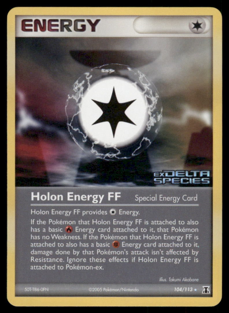 Holon Energy FF Stamped 104/113 Delta Species Pokemon Card Reverse Holo (1 of 2)