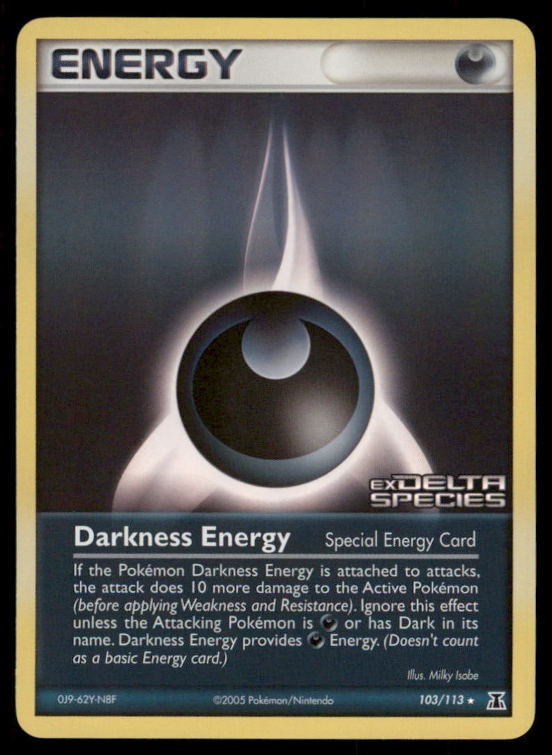 Darkness Energy Stamped 103/113 Delta Species Pokemon Card Reverse Holo (1 of 2)