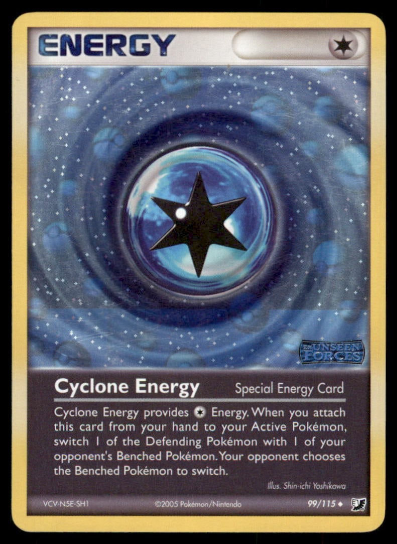 Cyclone Energy Stamped 99/115 Unseen Forces Pokemon Card Reverse Holo (1 of 2)
