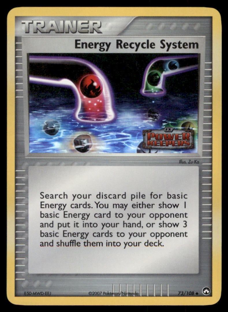 Energy Recycle System Stamped 73/108 Power Keepers Pokemon Card Reverse Holo: We offer combined shipping on multiple items. Buyers may also arrange their own shipping. LiveShipping is a separate and independent option for shipping that is NOT a part of the auction house or thei