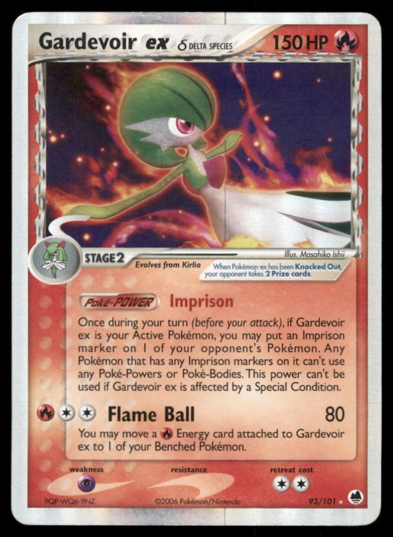 Gardevoir ex 93/101 Holo Dragon Frontiers Pokemon Card Holo (1 of 2)