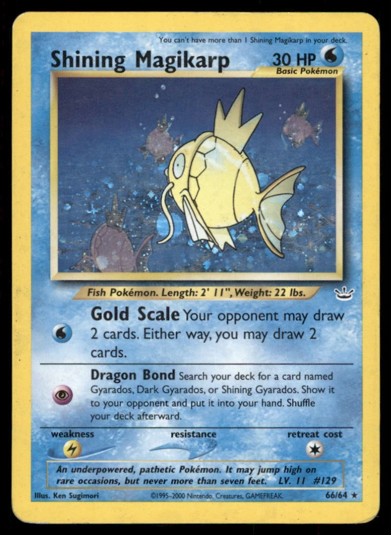 Shining Magikarp 66/64 Neo Revelation Pokemon Card Unlimited Holo (1 of 2)