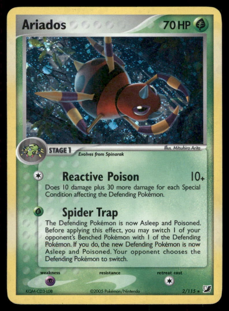 Ariados 2/115 Holo Unseen Forces Pokemon Card Holo: We offer combined shipping on multiple items. Buyers may also arrange their own shipping. LiveShipping is a separate and independent option for shipping that is NOT a part of the auction house or thei