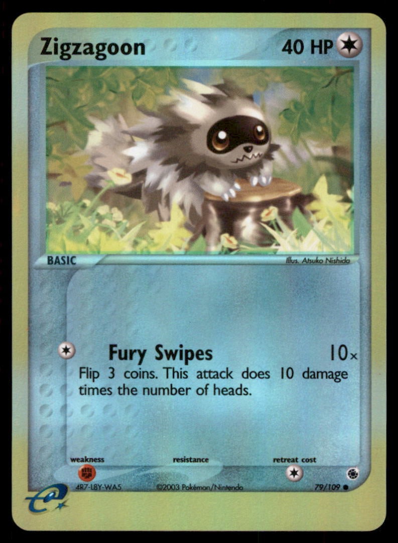 Zigzagoon 79/109 Ruby & Sapphire Pokemon Card Reverse Holo: We offer combined shipping on multiple items. Buyers may also arrange their own shipping. LiveShipping is a separate and independent option for shipping that is NOT a part of the auction house or thei