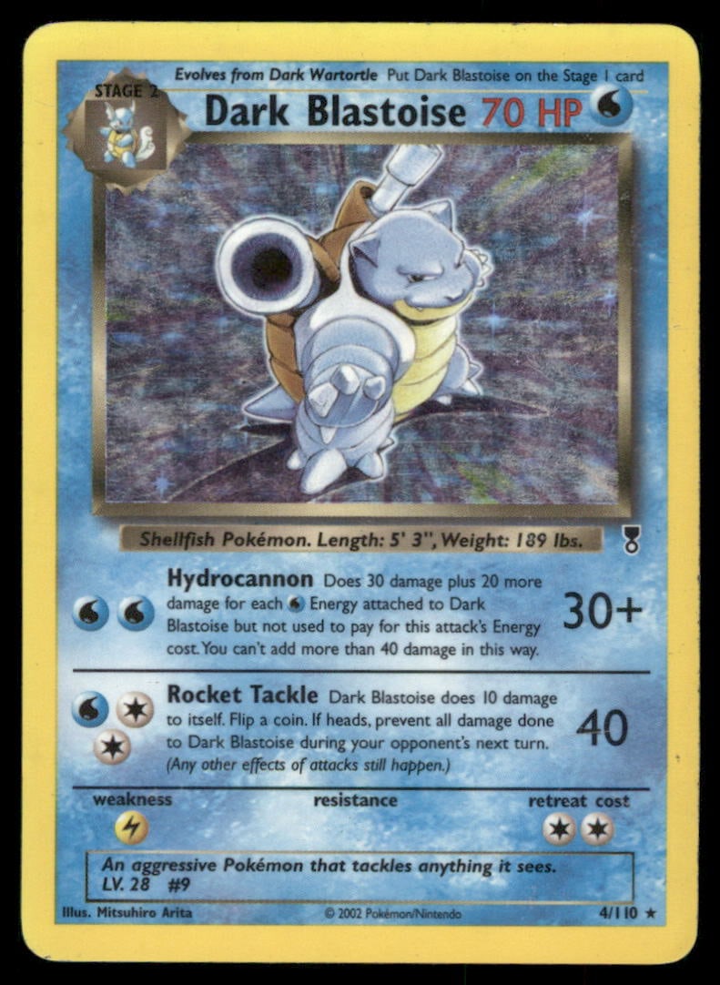Dark Blastoise 4/110 Holo Legendary Collection Pokemon Card Holo: We offer combined shipping on multiple items. Buyers may also arrange their own shipping. LiveShipping is a separate and independent option for shipping that is NOT a part of the auction house or thei