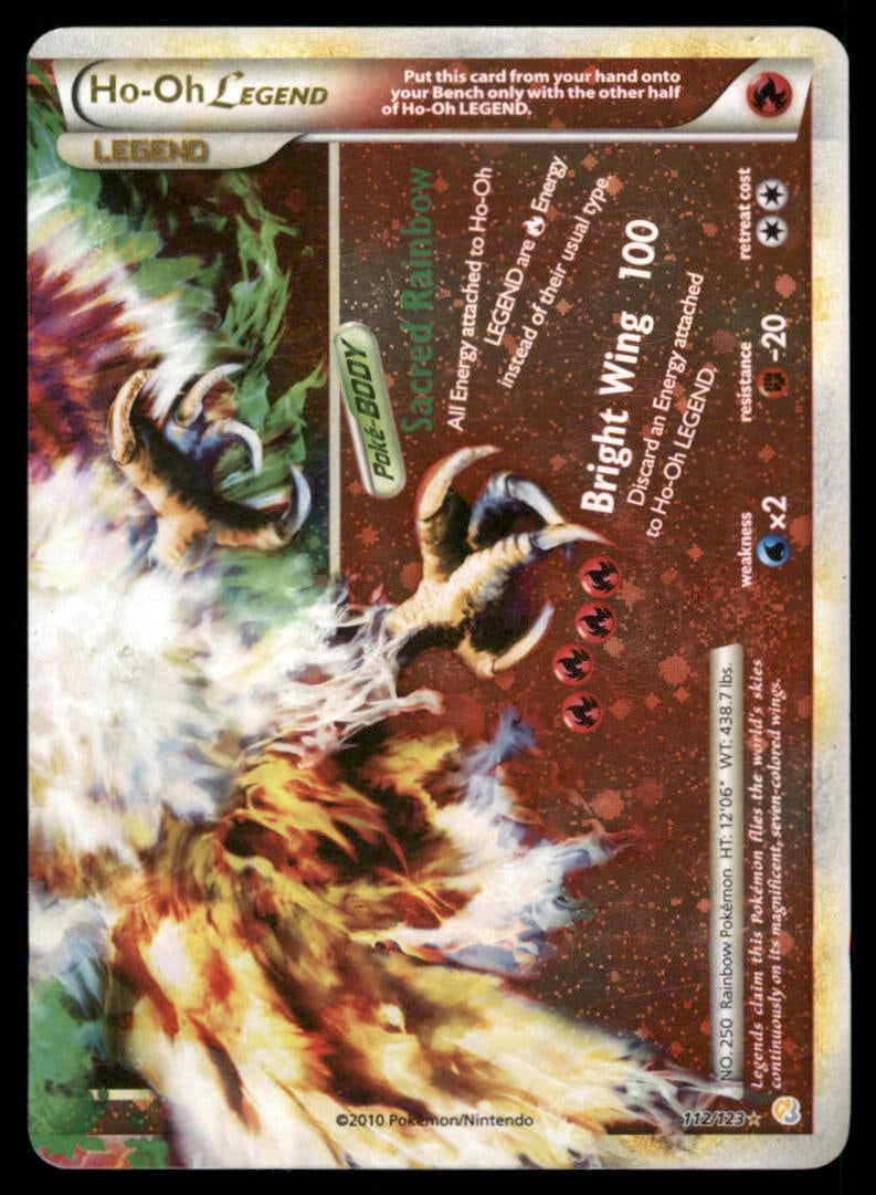 Ho-Oh LEGEND 112/123 HeartGold & SoulSilver Pokemon Card Holo: We offer combined shipping on multiple items. Buyers may also arrange their own shipping. LiveShipping is a separate and independent option for shipping that is NOT a part of the auction house or thei