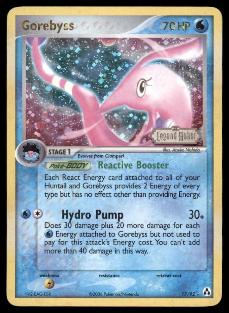 Gorebyss Stamped 17/92 Legend Maker Pokemon Card Reverse Holo (1 of 2)