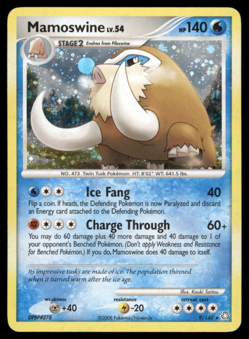 Mamoswine 9/146 Holo Legends Awakened Pokemon Card Holo (1 of 2)