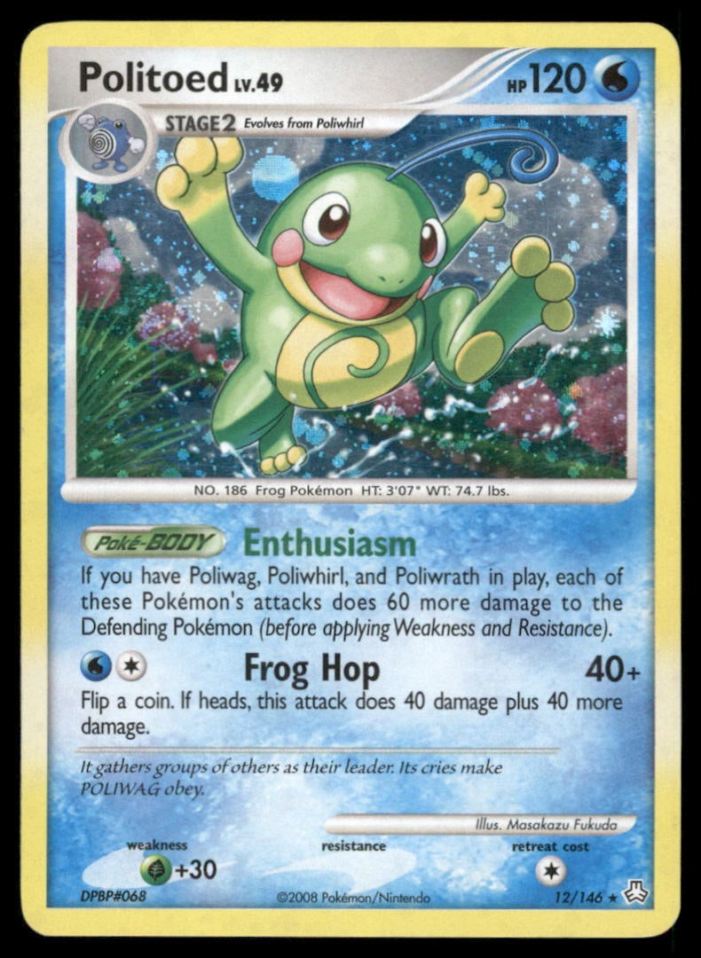 Politoed 12/146 Holo Legends Awakened Pokemon Card Holo (1 of 2)