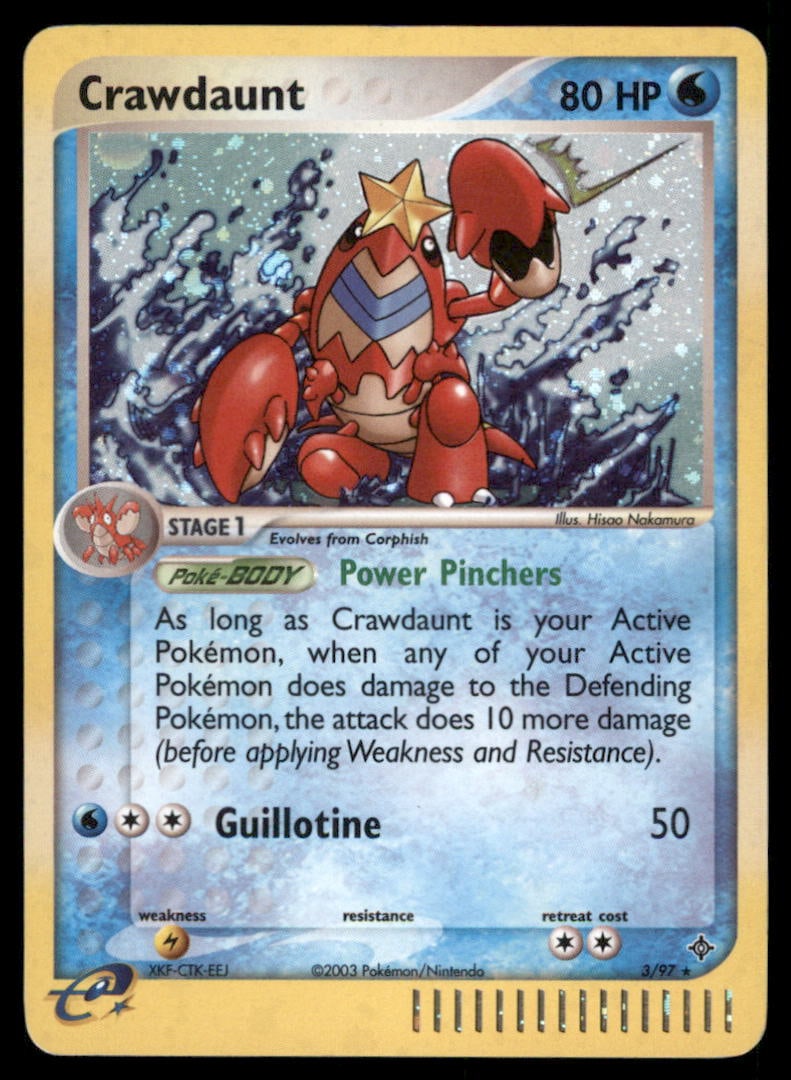 Crawdaunt 3/97 Holo Dragon Pokemon Card Holo: We offer combined shipping on multiple items. Buyers may also arrange their own shipping. LiveShipping is a separate and independent option for shipping that is NOT a part of the auction house or thei
