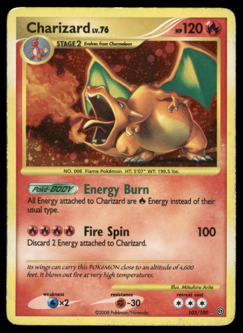 Charizard 103/100 Stormfront Pokemon Card (1 of 2)