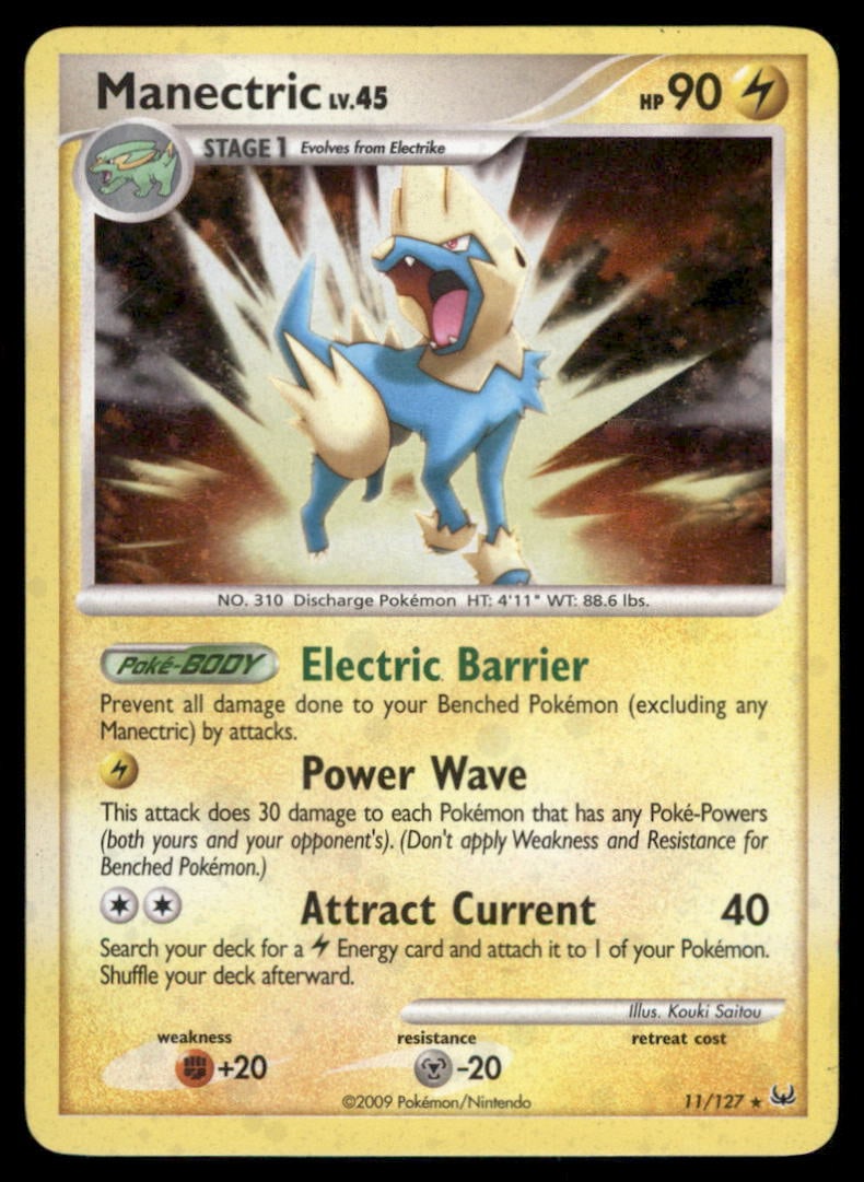 Manectric 11/127 Holo Platinum Pokemon Card: We offer combined shipping on multiple items. Buyers may also arrange their own shipping. LiveShipping is a separate and independent option for shipping that is NOT a part of the auction house or thei