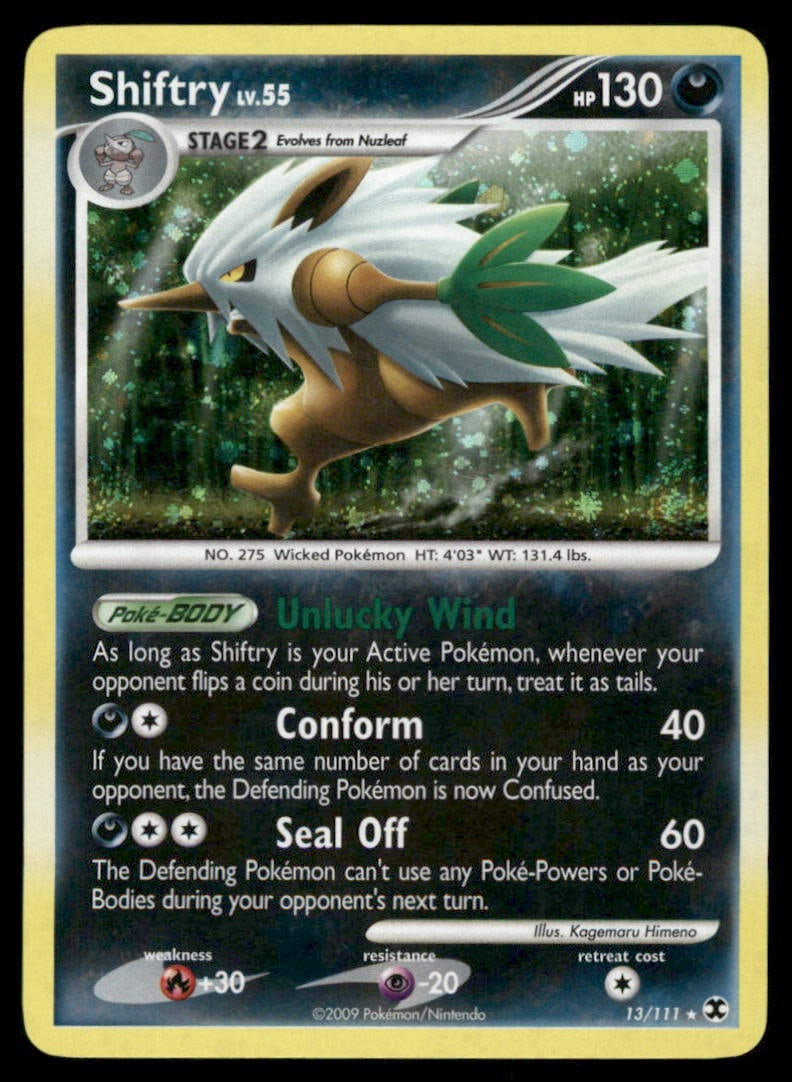 Shiftry 13/111 Holo Rising Rivals Pokemon Card: We offer combined shipping on multiple items. Buyers may also arrange their own shipping. LiveShipping is a separate and independent option for shipping that is NOT a part of the auction house or thei