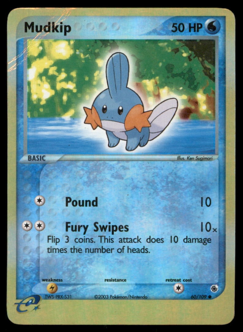 Mudkip 60/109 Ruby & Sapphire Pokemon Card Reverse Holo: We offer combined shipping on multiple items. Buyers may also arrange their own shipping. LiveShipping is a separate and independent option for shipping that is NOT a part of the auction house or thei