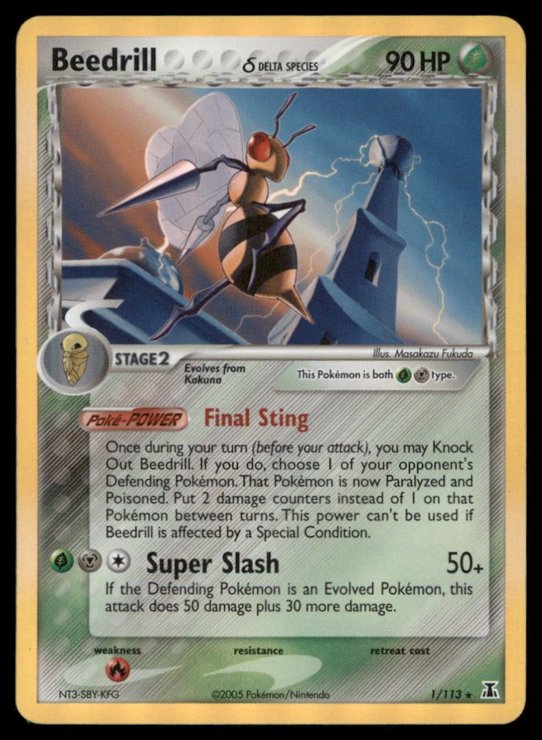 Beedrill 1/113 Holo Delta Species Pokemon Card: We offer combined shipping on multiple items. Buyers may also arrange their own shipping. LiveShipping is a separate and independent option for shipping that is NOT a part of the auction house or thei