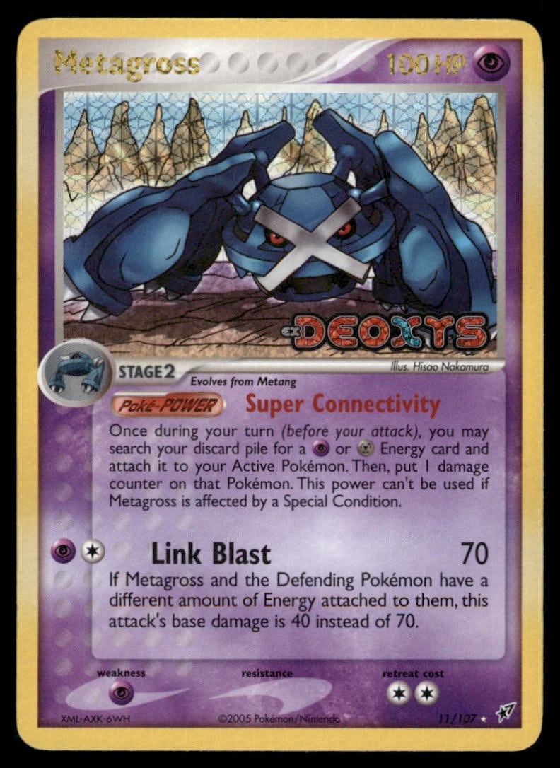 Metagross Stamped 11/107 Holo Deoxys Pokemon Card Reverse Holo: We offer combined shipping on multiple items. Buyers may also arrange their own shipping. LiveShipping is a separate and independent option for shipping that is NOT a part of the auction house or thei