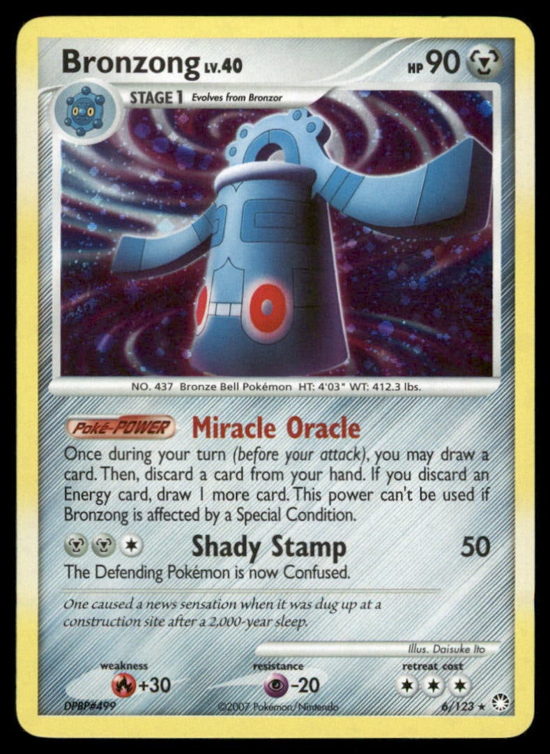 Bronzong 6/123 Holo Mysterious Treasures Pokemon Card: Condition of cards varies from NM - DMG. BINDER PAGES NOT INCLUDED.We offer combined shipping on multiple items. Buyers may also arrange their own shipping. LiveShipping is a separate and independent 