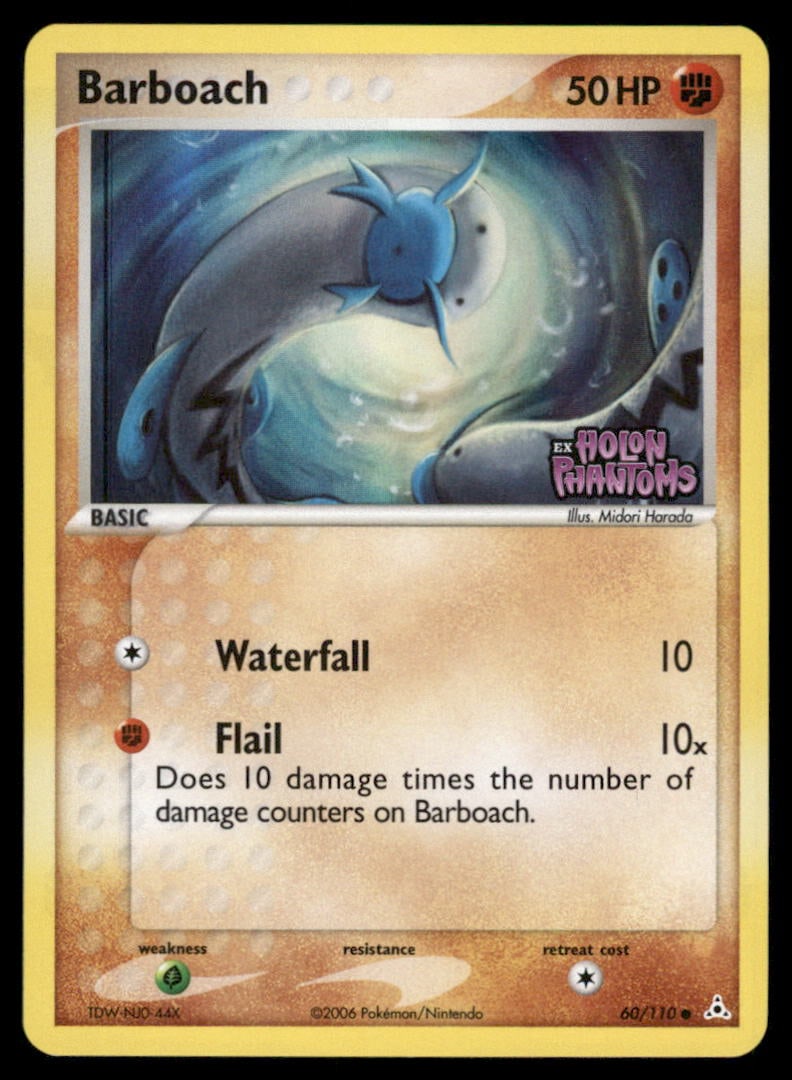 Barboach Stamped 60/110 Holon Phantoms Pokemon Card Reverse Holo: We offer combined shipping on multiple items. Buyers may also arrange their own shipping. LiveShipping is a separate and independent option for shipping that is NOT a part of the auction house or thei