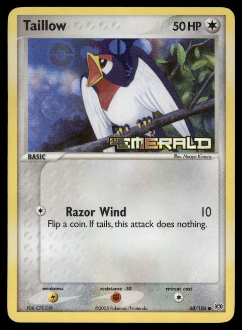 Taillow Stamped 68/106 Emerald Pokemon Card Reverse Holo: We offer combined shipping on multiple items. Buyers may also arrange their own shipping. LiveShipping is a separate and independent option for shipping that is NOT a part of the auction house or thei