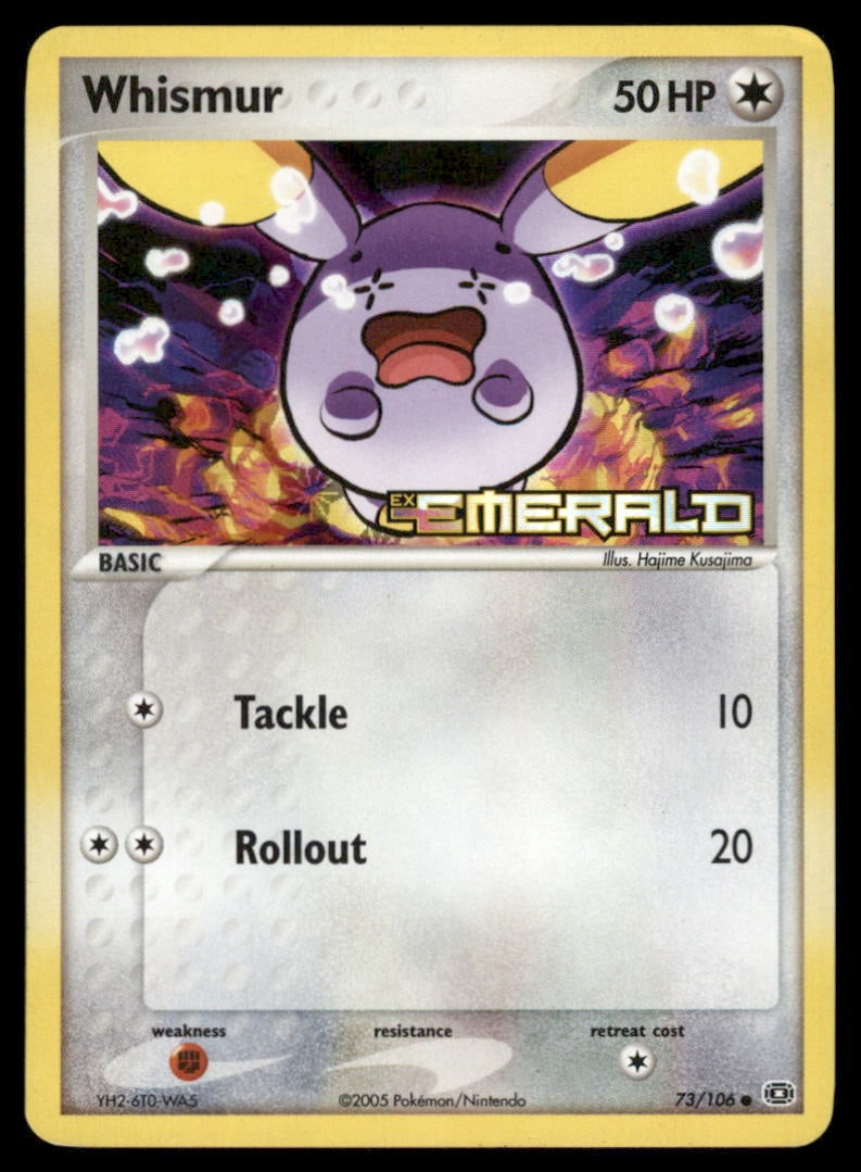 Whismur Stamped 73/106 Emerald Pokemon Card Reverse Holo: We offer combined shipping on multiple items. Buyers may also arrange their own shipping. LiveShipping is a separate and independent option for shipping that is NOT a part of the auction house or thei