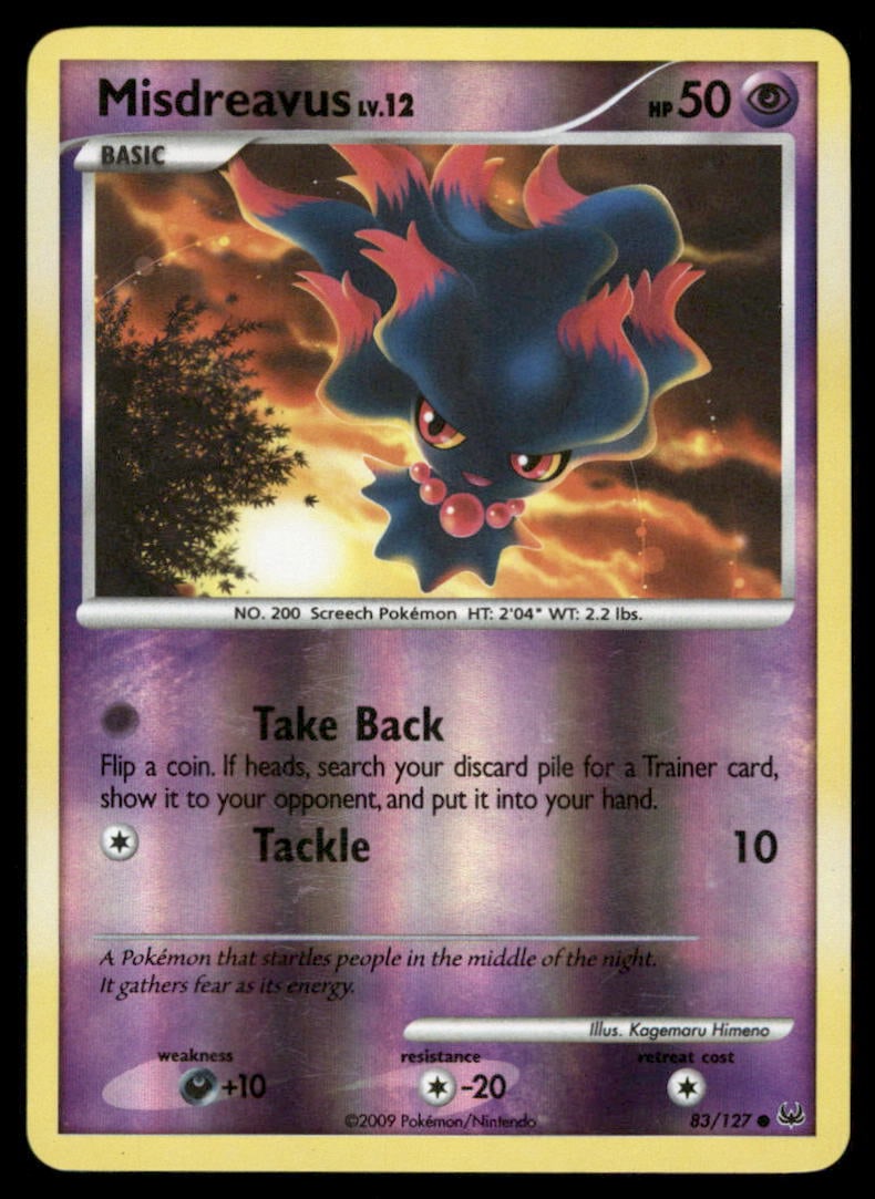 Misdreavus 83/127 Platinum Pokemon Card Reverse Holo: We offer combined shipping on multiple items. Buyers may also arrange their own shipping. LiveShipping is a separate and independent option for shipping that is NOT a part of the auction house or thei