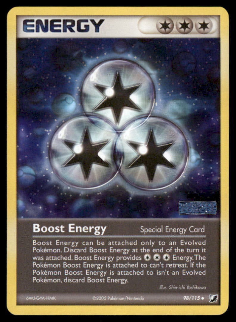 Boost Energy Stamped 98/115 Unseen Forces Pokemon Card Reverse Holo: We offer combined shipping on multiple items. Buyers may also arrange their own shipping. LiveShipping is a separate and independent option for shipping that is NOT a part of the auction house or thei