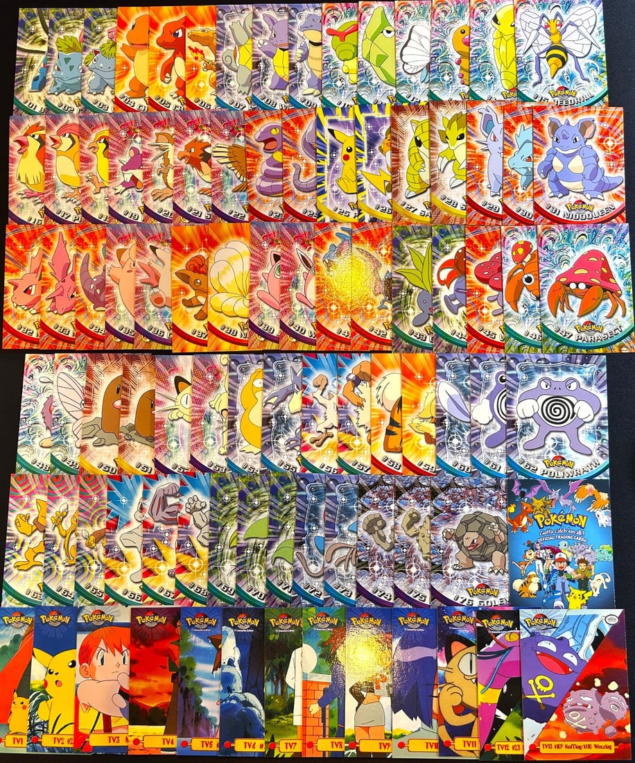 1999 Topps Pokemon TV Animation Series 1 Complete Set 90 Card Lot: We offer combined shipping on multiple items. Buyers may also arrange their own shipping. LiveShipping is a separate and independent option for shipping that is NOT a part of the auction house or thei