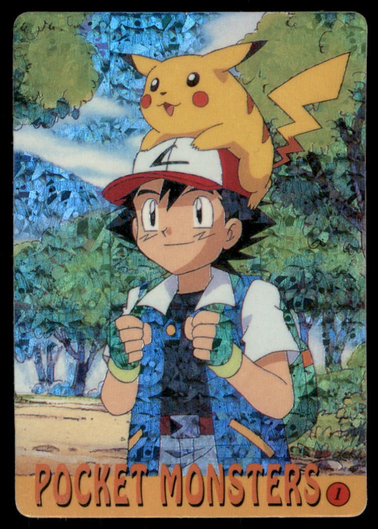 Ash Pikachu Forest Japanese Sticker Holo Prism Card: We offer combined shipping on multiple items. Buyers may also arrange their own shipping. LiveShipping is a separate and independent option for shipping that is NOT a part of the auction house or thei