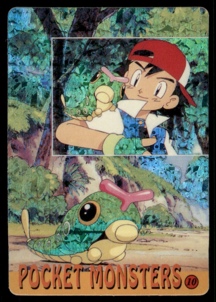 Ash Caterpie Forest Japanese Sticker Holo Prism Card: We offer combined shipping on multiple items. Buyers may also arrange their own shipping. LiveShipping is a separate and independent option for shipping that is NOT a part of the auction house or thei