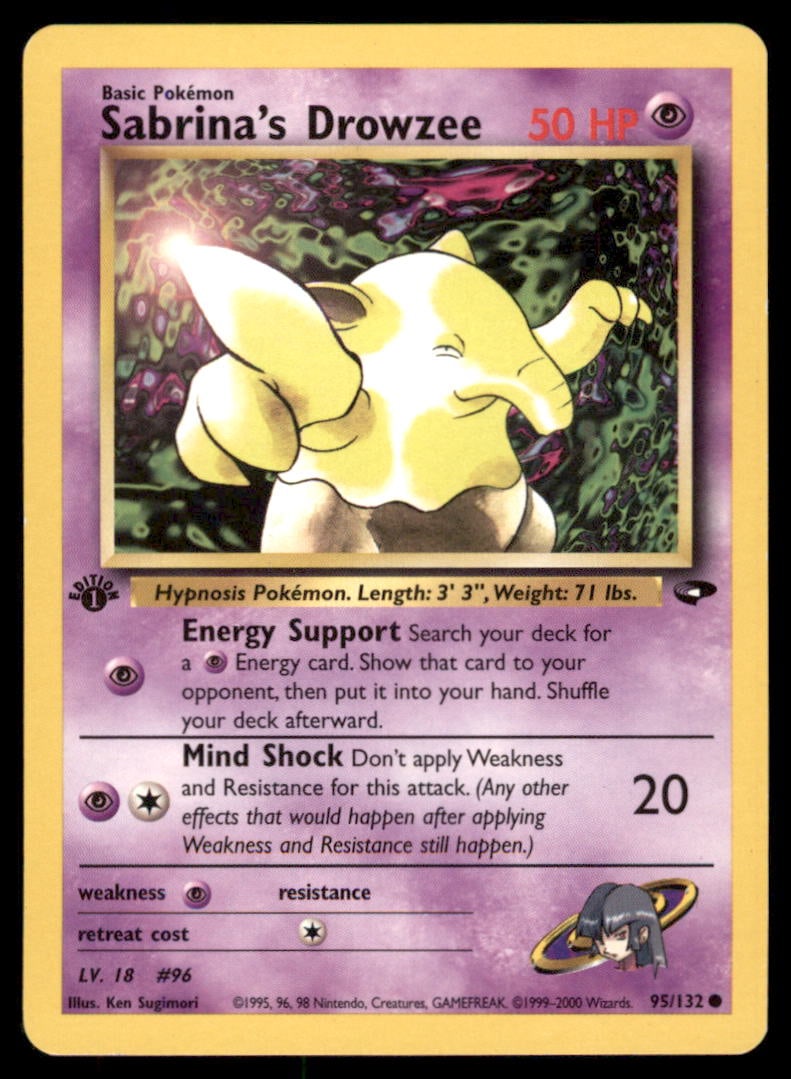 Sabrina's Drowzee 95/132 Gym Challenge Pokemon Card 1st Edition: We offer combined shipping on multiple items. Buyers may also arrange their own shipping. LiveShipping is a separate and independent option for shipping that is NOT a part of the auction house or thei