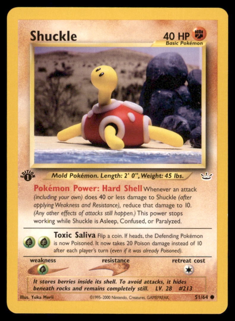 Shuckle 51/64 Neo Revelation Pokemon Card 1st Edition: We offer combined shipping on multiple items. Buyers may also arrange their own shipping. LiveShipping is a separate and independent option for shipping that is NOT a part of the auction house or thei