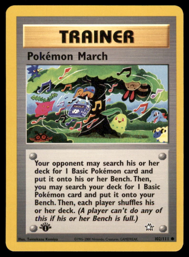 Pokemon March 102/111 Neo Genesis Pokemon Card 1st Edition (1 of 2)