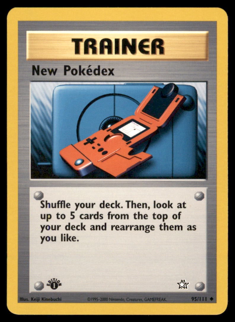 New Pokedex 95/111 Neo Genesis Pokemon Card 1st Edition: We offer combined shipping on multiple items. Buyers may also arrange their own shipping. LiveShipping is a separate and independent option for shipping that is NOT a part of the auction house or thei